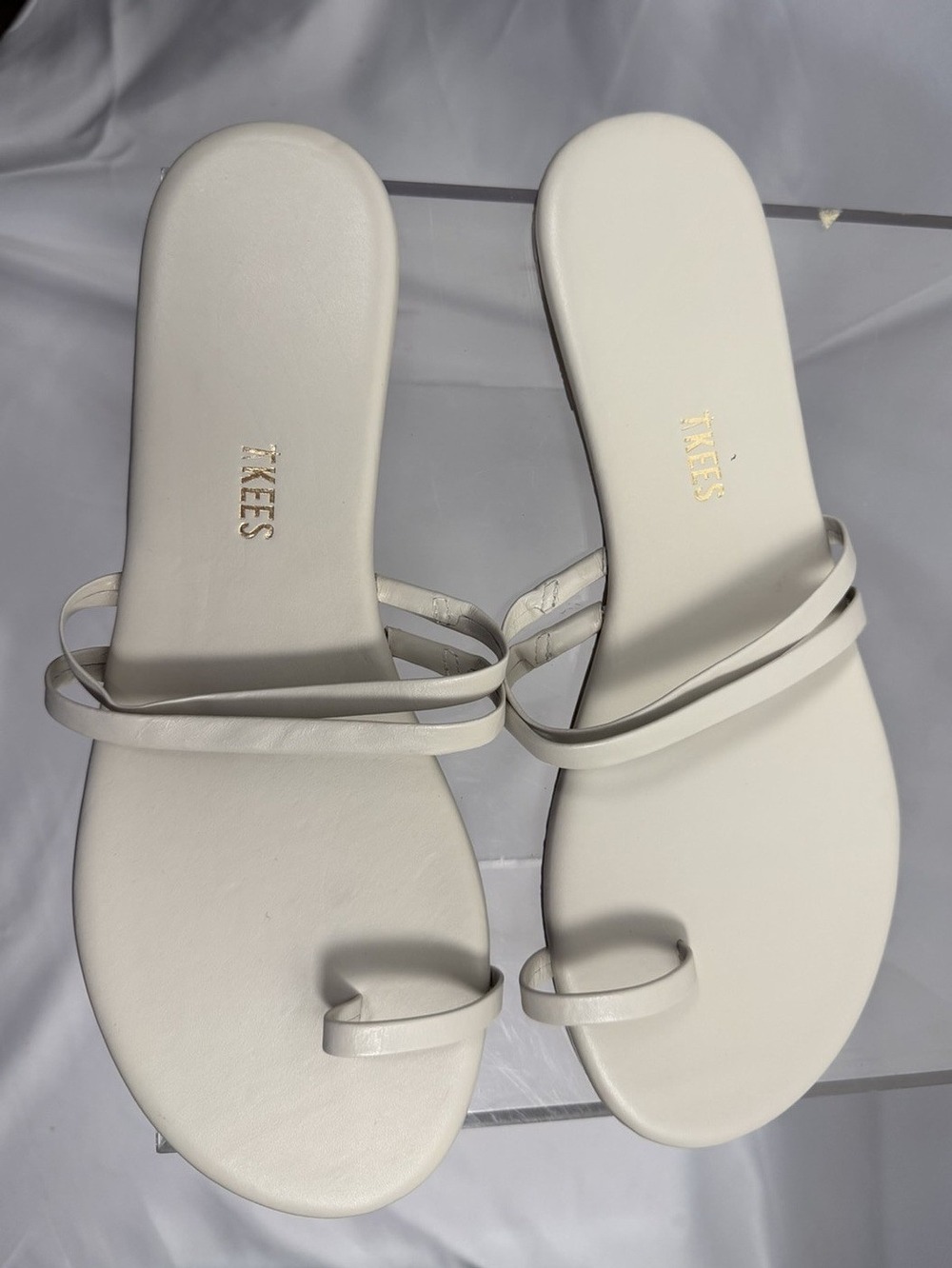 TKEES Women's Sandals Womens Size 10 Strappy New Summer White Cottagecore